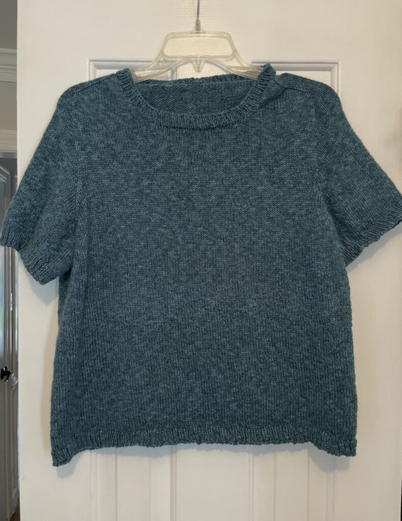 Blue knit tee