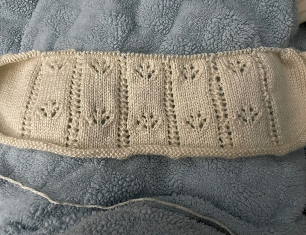 Lace work knitting 
